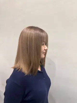 ミディアム 鈴木 アナンのヘアスタイル