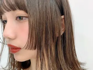 セミロング カラー ヘアアレンジ lani 天神大名/ブリーチのヘアスタイル