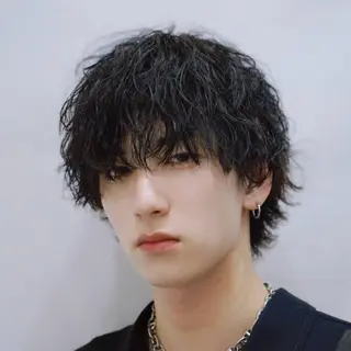 ショート パーマ メンズ 🔱波巻きパーマ🔱 しゅうとのヘアスタイル