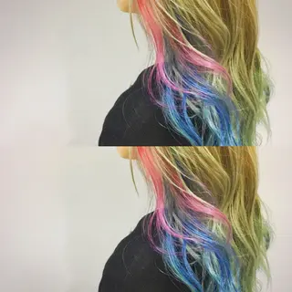 ミディアム セミロング ロング カラー boutique misakiのヘアスタイル