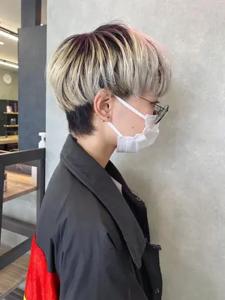 ショート カラー 🕶️佐藤 海李🐏のヘアスタイル