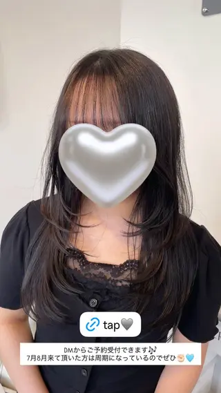 ロング レイヤーカット🩵 盛れ顔周り/Miuのヘアスタイル