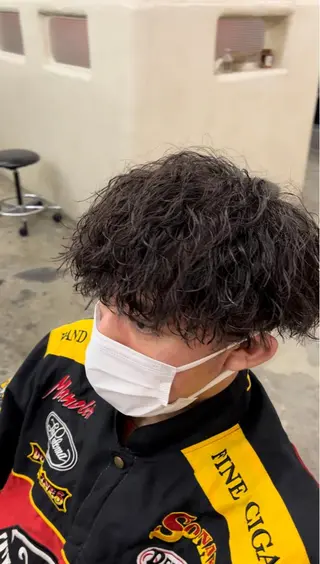 ショート パーマ メンズ Utata literie所属・嵯峨 大地/パーマ/ ハード系/特殊系のヘアスタイル