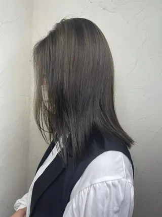 セミロング カラー 韓国ヘア🫧艶カラー 🫧髪質改善/オオヤのヘアスタイル