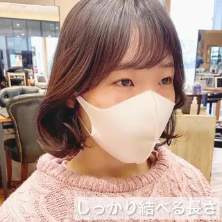 ミディアム カラー パーマ ヘアアレンジ Surpass所属・🌈小顔似合わせ SHIHO🌈のヘアスタイル