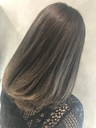 セミロング カラー 全席個室 暖色カラー Zina松園優香🌸のヘアスタイル