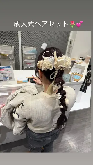 ロング ヘアアレンジ 上田 紗也のヘアスタイル