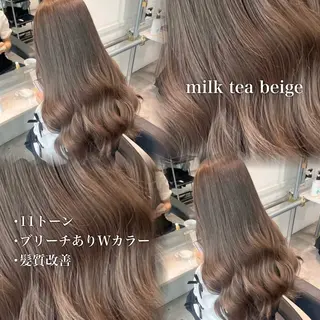 カラー パーマ 🩶透明感ミルク ティー🩶 maoのヘアスタイル