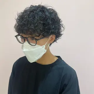 パーマ メンズ 似合わせカット/ ハイトーンchimiのヘアスタイル