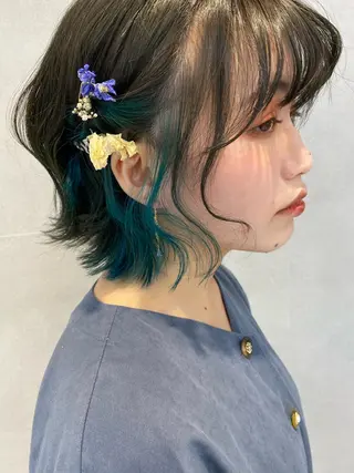 ミディアム カラー 透明感カラーブリーチ 🌼シゲモトアヤ🌼のヘアスタイル