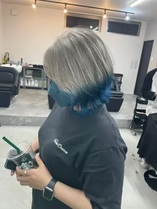 セミロング カラー パーマ ヘアアレンジ ネイル マツエク・マツパ アイブロウ カラー特化サロン大阪 ルービック江坂/新城のヘアスタイル