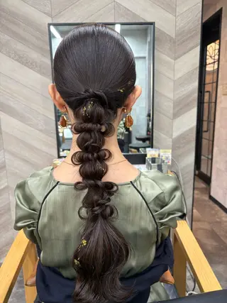 ロング ヘアアレンジ 飯塚 沙衣のヘアスタイル