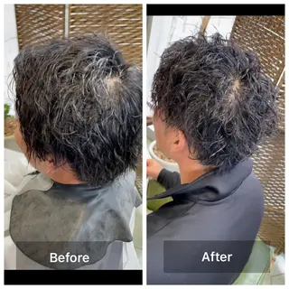 ショート パーマ メンズ share salon　SCENA所属・堤太志 メンズパーマ特化のヘアスタイル