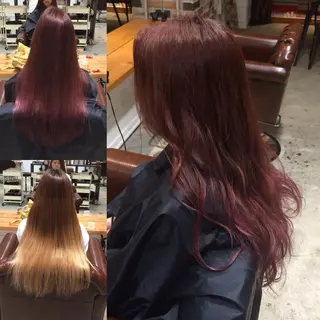 ロング カラー パーマ ヘアアレンジ メンズ キッズ Forest. -髪質改善-のヘアスタイル