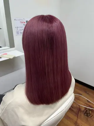 ミディアム ヘアメイクオレンジ　tre所属・隈本 崇真のヘアスタイル