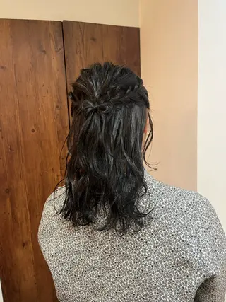 ミディアム ヘアアレンジ メンズパーマ・ 外川生純美ೀ🌝のヘアスタイル