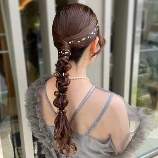 ロング ヘアアレンジ 本多 美羽のヘアスタイル