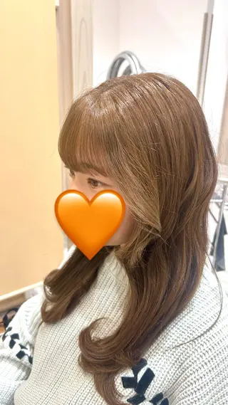 ロング カラー 三橋 蘭子のヘアスタイル