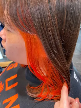 ミディアム カラー 坂本 かのんのヘアスタイル