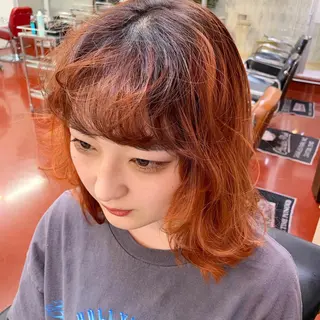 ミディアム カラー ピンクベージュ/新潟 万代/高橋桃葉🍑のヘアスタイル