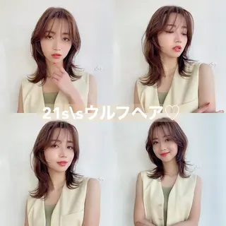 ミディアム 鎌倉 彩のヘアスタイル