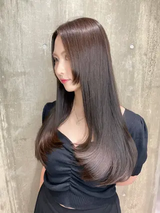 セミロング カラー パーマ 寺島 圭人のヘアスタイル