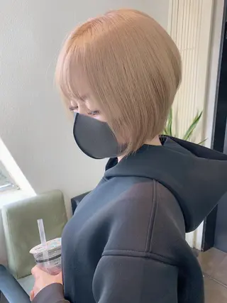 ショート カラー GiseL天神カラー 髪質改善/ブリーチのヘアスタイル