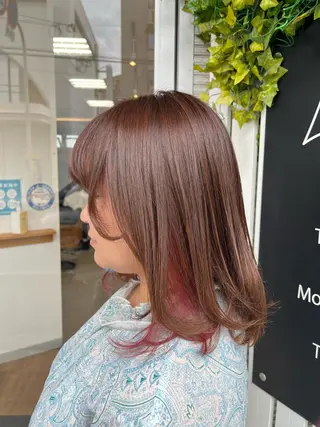 セミロング カラー 坂田 優子のヘアスタイル