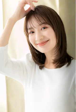 ミディアム カラー 艶髪カラー🤍ྀི 強矢　美紗希🩷ྀིのヘアスタイル