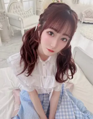 ロング 💎のぼりゆい/大須 ブリーチなしWカラーのヘアスタイル