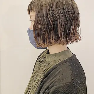 ショート カラー パーマ ノグチ ユウキ/ボブのヘアスタイル