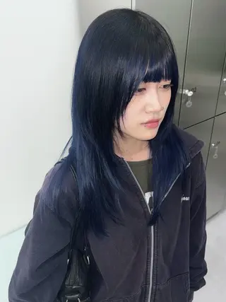 セミロング カラー kosoraベージュ ハイトーン/デザインのヘアスタイル