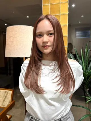 セミロング カラー 透明感✨女性特化💙 chihiroのヘアスタイル