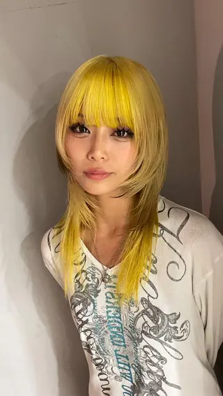 ロング hairdesign collet ginza所属・🌈ケアブリーチ🌈 デザイン🪅ひかるのヘアスタイル