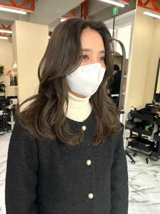 セミロング カラー ヘアアレンジ レイヤー/透明感 🍃鈴木裕介のヘアスタイル