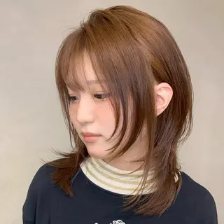 ミディアム カラー カットモデル募集🐺 らいと💎のヘアスタイル