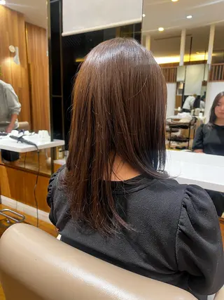 ミディアム カラー トーンアップ🦢 ユメのヘアスタイル
