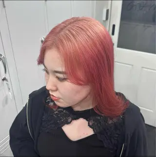 ミディアム カラー ハイトーン/ウルフ /エクステ/ましろのヘアスタイル