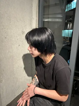 ショート カラー メンズ 葉月/ボブ/ 透明感カラー／中目黒のヘアスタイル