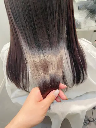 セミロング SALOWIN  north茶屋町店所属・💎透明感カラー💎 ナチュラルテイストのヘアスタイル