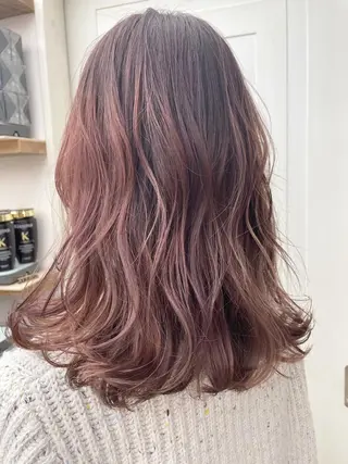 ミディアム カラー ヘアアレンジ 前髪顔周り✂️店長 ❤️アマミヤ❤️のヘアスタイル