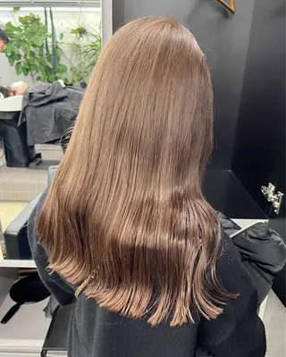 セミロング カラー ダブルカラー/ ケアブリーチ/クニトのヘアスタイル