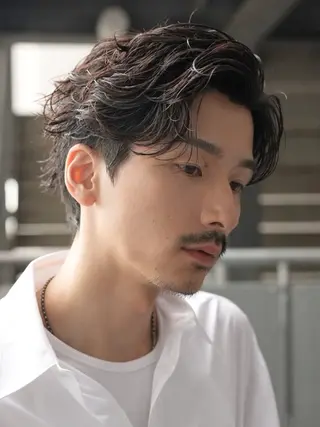 パーマ メンズ fifth 渋谷原宿 波巻きパーマイノウエのヘアスタイル