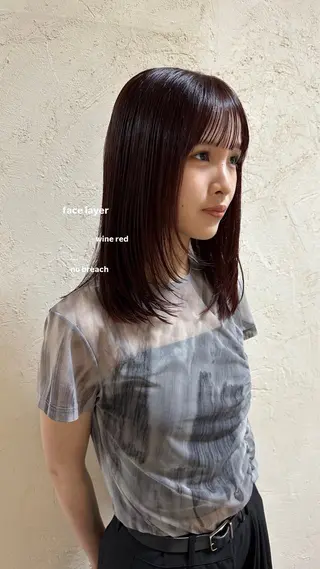ミディアム カラー v-lab studio所属・韓国レイヤーカット/ 艶カラー/ noaのヘアスタイル