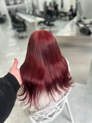 ロング カラー mina/暖色カラー 🥀韓国風カット🥀のヘアスタイル