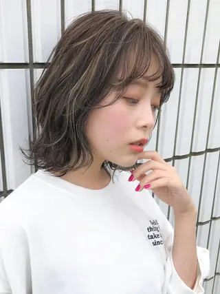 ミディアム パーマ 倉橋 俊輔のヘアスタイル