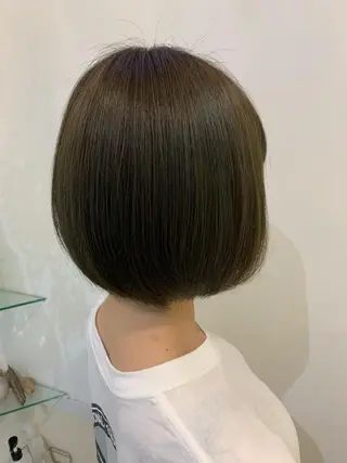 ショート カラー ブリーチしない暖色 カラー🥀杉 優菜のヘアスタイル