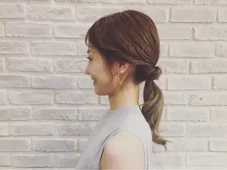 ミディアム カラー ヘアアレンジ la fith所属・rico_by ヘアとアイブロウのヘアスタイル