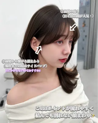 ロング カラー 韓国ヘア　紗希 🦋のヘアスタイル