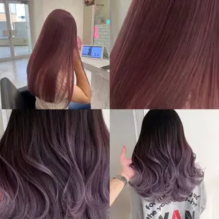 セミロング カラー ヘアアレンジ ૭ 艶髪透明感૭ヘア カラーＡＭＩ🫧のヘアスタイル